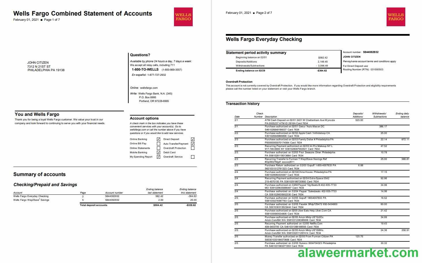 USA Wells Fargo 7 pages